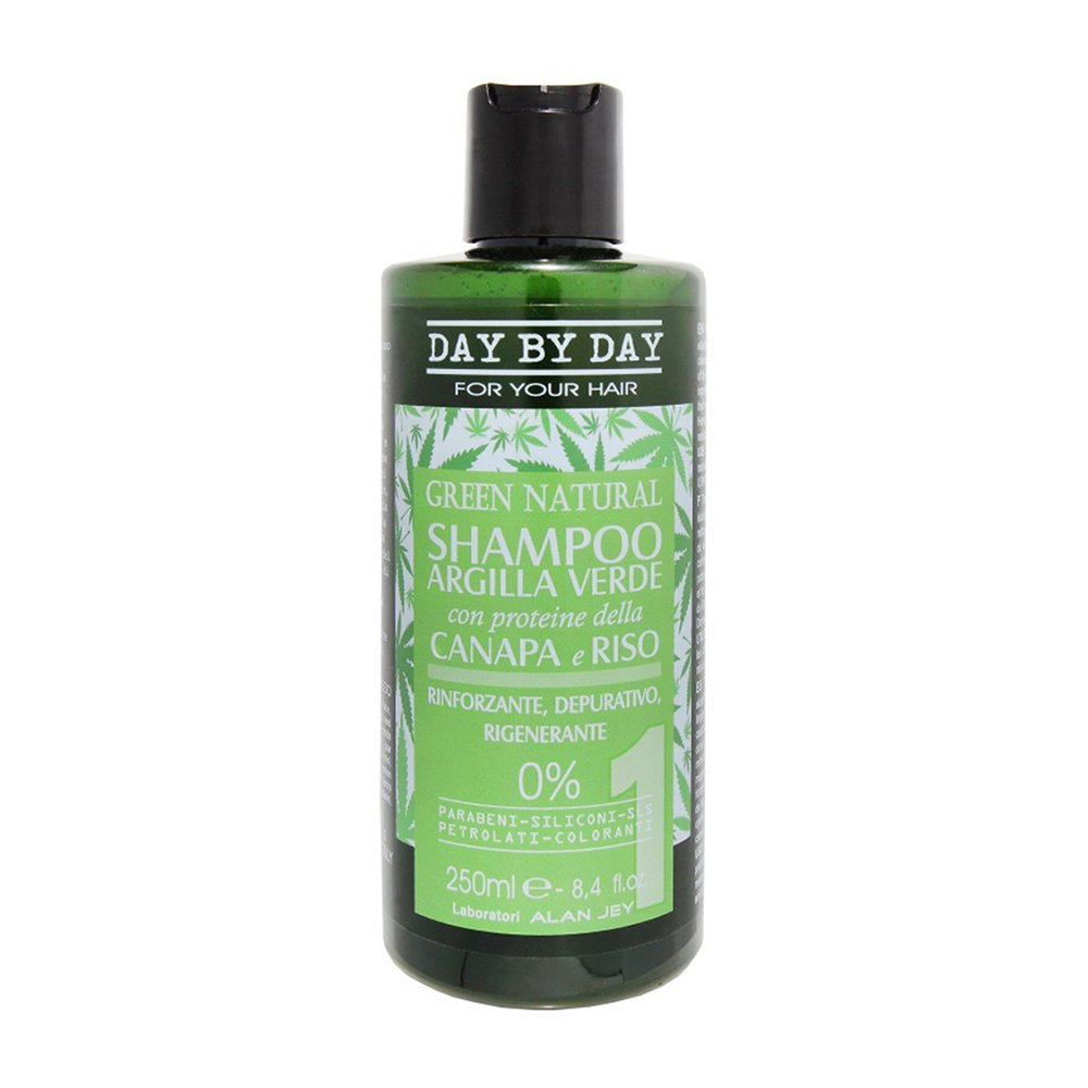 Шампунь с зелёной глиной Alan Jey Green Natural Shampoo Argilla Verde 250 мл - основное фото