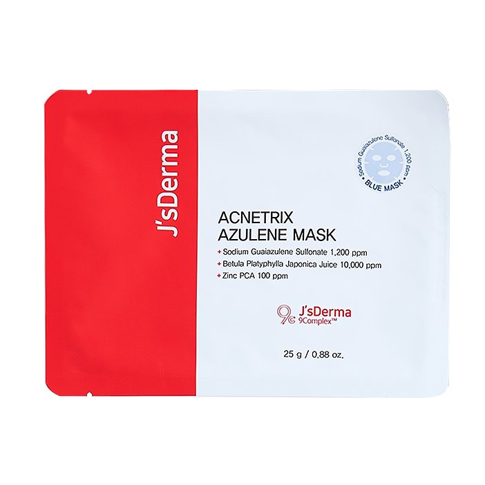 Успокаивающая тканевая маска J'sDerma Acnetrix Azulene Mask 1 шт - основное фото