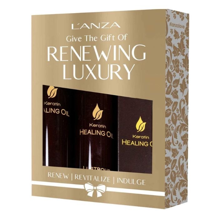 Подарунковий набір для волосся L'anza Keratin Healing Oil Holiday Trio Box - основне фото