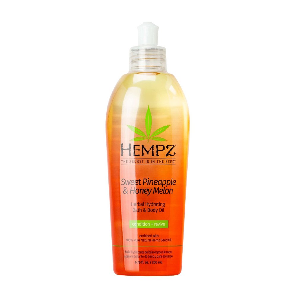 Олія для тіла та ванни «Ананас-диня» HEMPZ Bodycare Sweet Pineapple & Honey Melon Hydrating Bath & Body Oil 200 мл - основне фото
