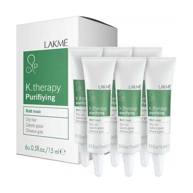 Маска для жирного волосся з матувальним ефектом Lakme K.Therapy Purifying Matt Mask 6х15 мл - основне фото