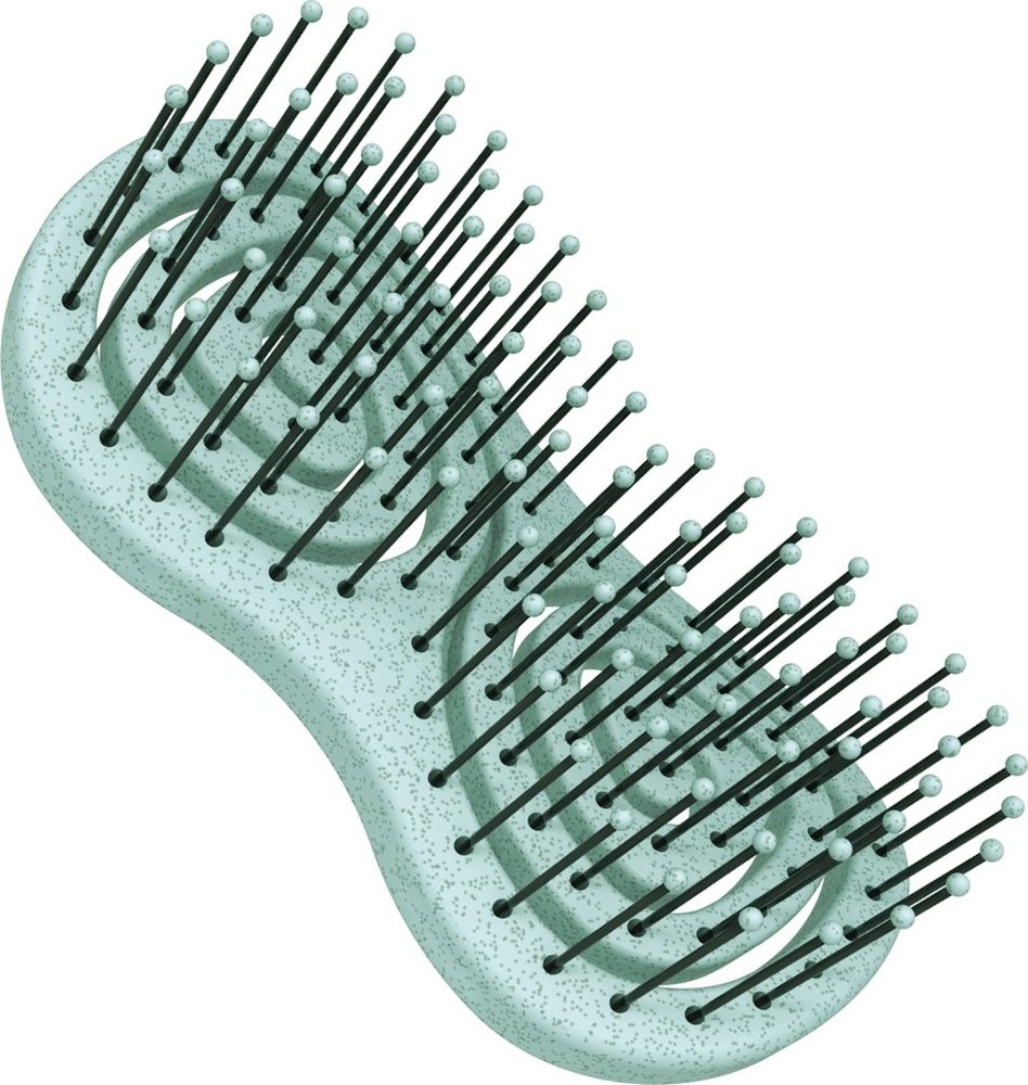 Блакитна масажана щітка Hairway Wellness Brush Organica 08096-03 188 мм - основне фото