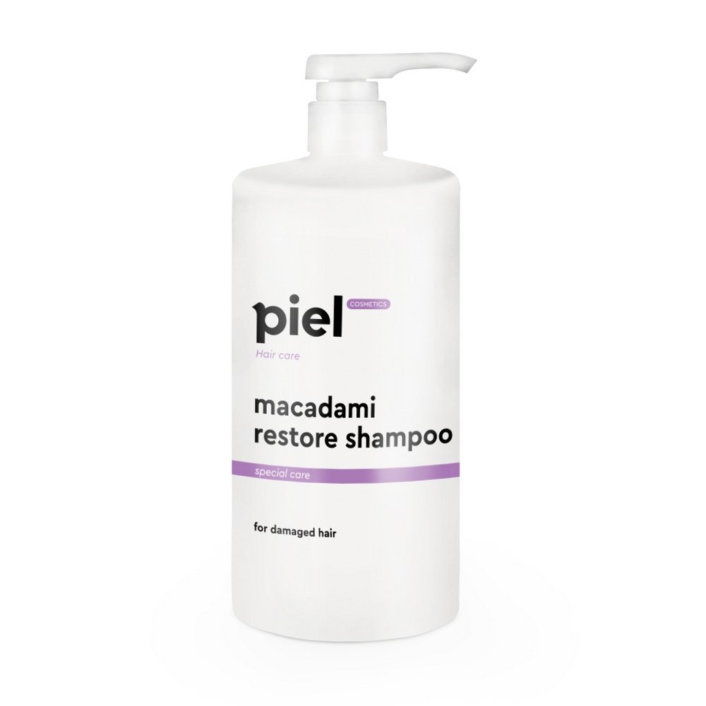 Відновлювальний шампунь для пошкодженого волосся Piel Cosmetics Hair Care Macadami Restore Shampoo 1000 мл - основне фото