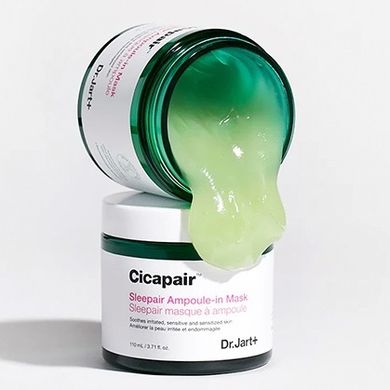 Ночная успокаивающая маска с экстрактом центеллы Dr. Jart+ Cicapair Sleepair Ampoule-in Mask 110 мл - основное фото
