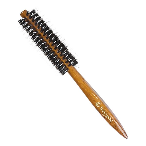 Деревянный коричневый брашинг со смешаной щетиной Hairway Round Brush Glossy Wood 06127 12/47 мм - основное фото
