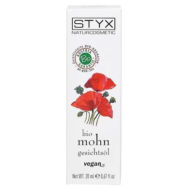 Олія для обличчя «Мак» Styx Naturcosmetic Mohn Poppy Face Oil 20 мл - основне фото