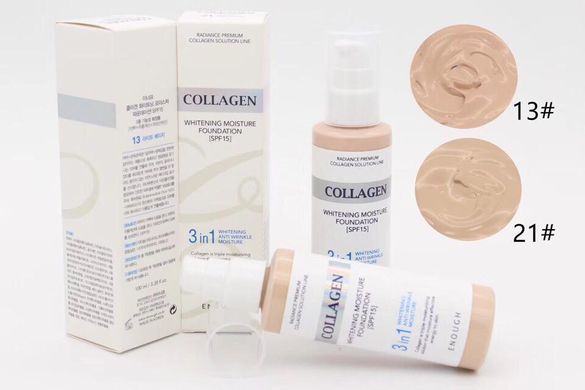 Осветляющий тональный крем с коллагеном Enough Collagen Whitening Moisture Foundation 3 in 1 (#21) SPF 15 100 мл - основное фото