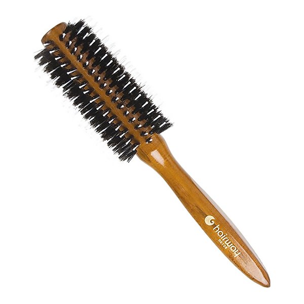 Дерев'яний коричневий брашинг зі змішаною щетиною Hairway Round Brush Glossy Wood 06128 22/56 мм - основне фото