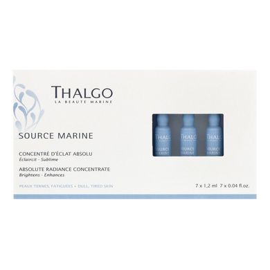 Концентрат для сяйва шкіри з ефектом пілінгу THALGO Source Marine Absolute Radiance Concentrate 7x1,2 мл - основне фото