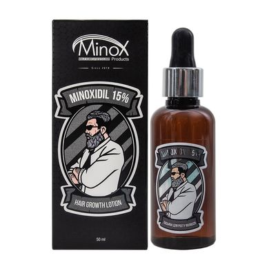 Лосьйон для росту волосся та бороди MinoX Minoxidil 15% 50 мл - основне фото