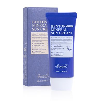Сонцезахисний крем на мінеральній основі BENTON Skin Fit Mineral Sun Cream SPF50+/PA++++ 50 мл - основне фото