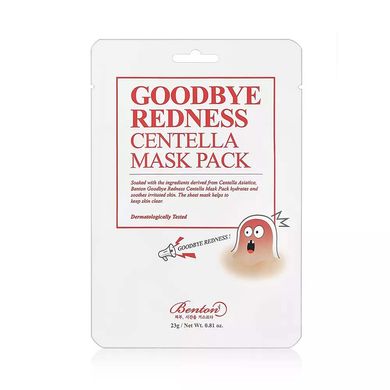 Успокаивающая маска с центеллой азиатской BENTON Goodbye Redness Centella Mask 1 шт x 23 г - основное фото