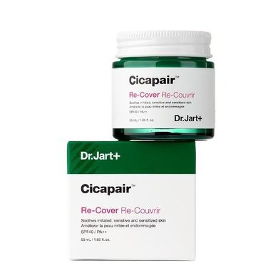 Відновлювальний денний крем із екстрактом центелли Dr. Jart+ Cicapair Derma Green Solution Re-Cover SPF 40 PA++ 55 мл - основне фото