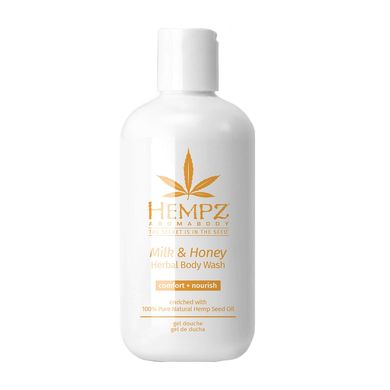 Крем-гель для душу «Молоко-мед» HEMPZ Milk And Honey Herbal Body Wash Comfort Nourish 237 мл - основне фото