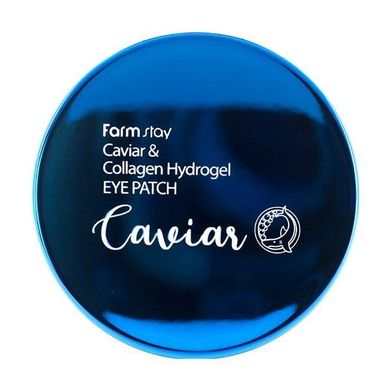 Омолоджувальні патчі з колагеном та ікрою Farmstay Caviar & Collagen Hydrogel Eye Patch 60шт - основне фото