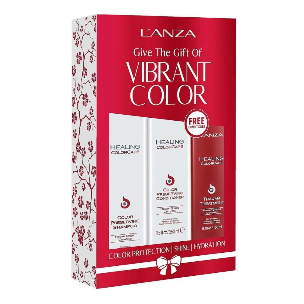 Набір для догляду за фарбованим волоссям L'anza Healing ColorCare Holiday Trio Box - основне фото