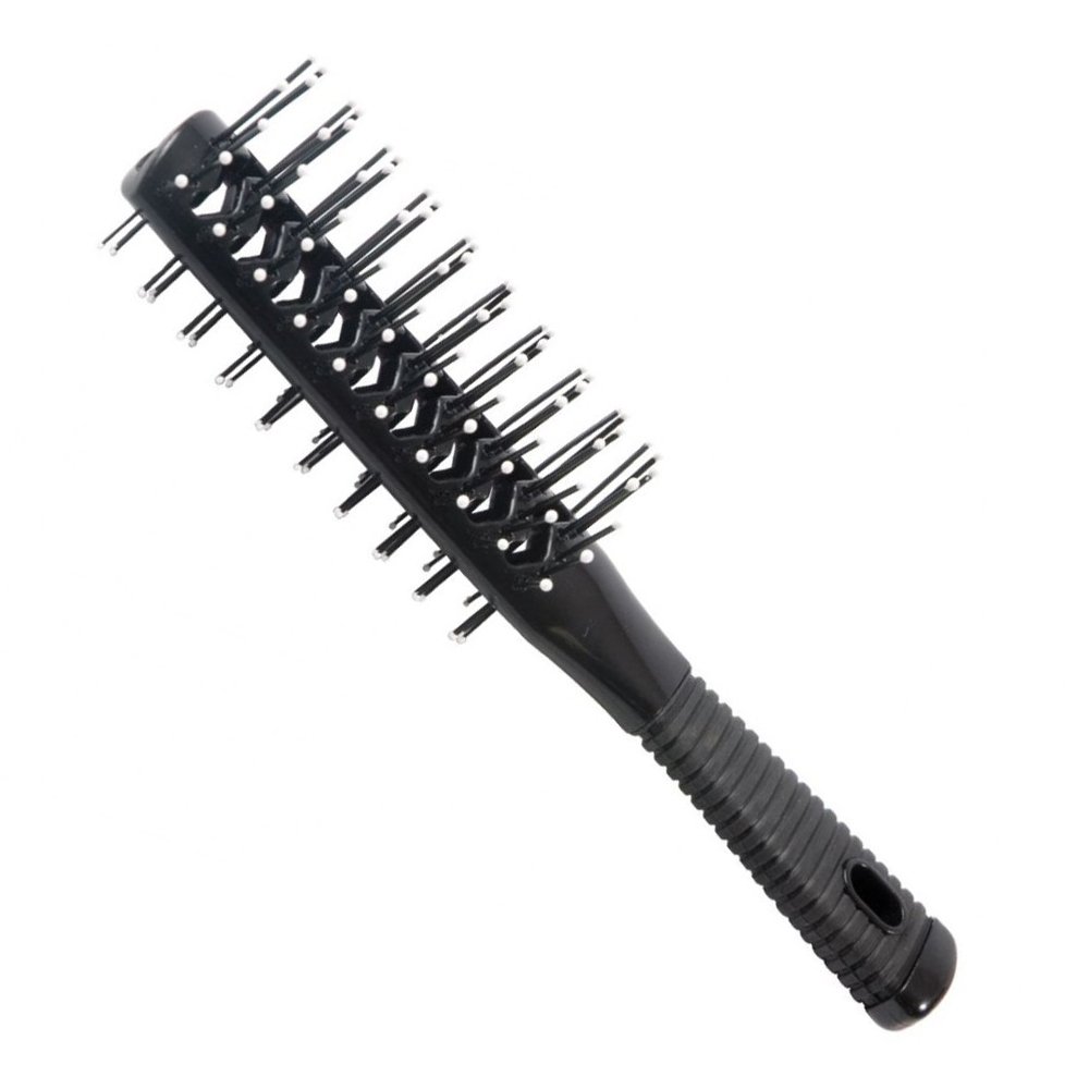 Чёрная туннельная двухсторонняя щётка для волос Hairway Tunnel Brush Vent 08001 - основное фото