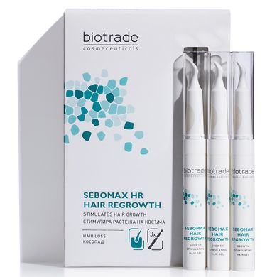 Стимулювальний гель для росту волосся Biotrade Sebomax Hair Regrowth Stimulating Hair Gel 3x8,5 мл - основне фото