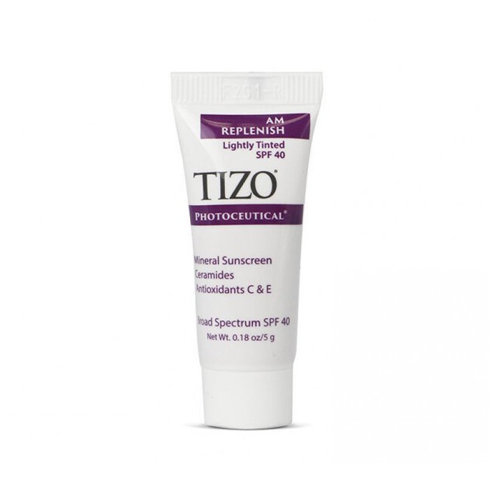 Солнцезащитный увлажняющий крем с лёгким оттенком TIZO Photoceutical Skincare AM Replenish Lightly Tinted Moisturizing Mineral Sunscreen SPF 40 5 г - основное фото
