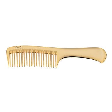 Профессиональный золотистый гребень Janeke Wide-teeth Comb With Handle AU825 - основное фото