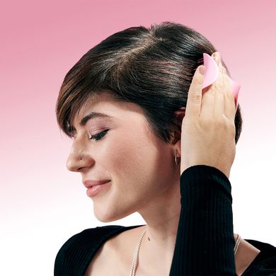 Рожева щітка для масажу голови Tangle Teezer The Scalp Exfoliator and Massager Pretty Pink - основне фото