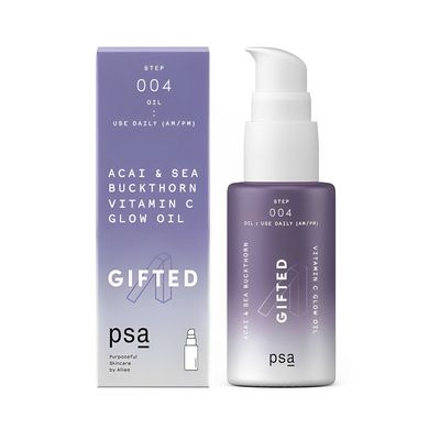 Сяюча олія для обличчя PSA Gifted Acai & Sea Buckthorn Vitamin C Glow Oil 15 мл - основне фото