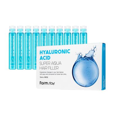 Зміцнювальний філер з гіалуроновою кислотою Farmstay Hyaluronic Acid Super Aqua Hair Filler 13 мл - основне фото