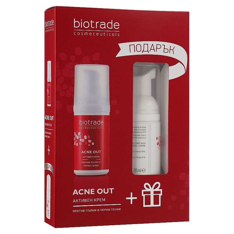 Набор: активный крем + очищающая пенка Biotrade Acne Out Kit - основное фото
