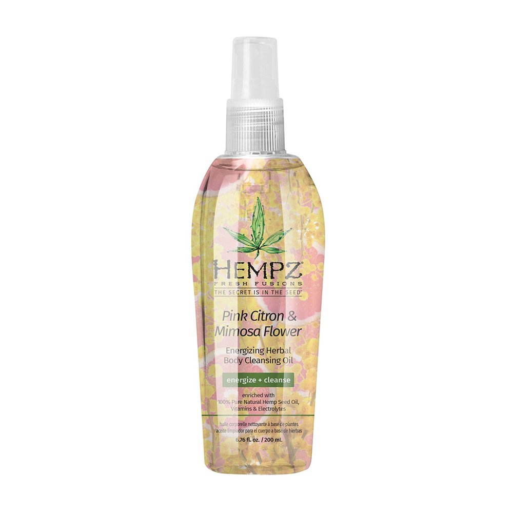 Очищувальна олія для душу «Рожевий лимон-Мімоза» HEMPZ Pink Citron & Mimosa Flower Energizing Herbal Body Cleansing Oil 200 мл - основне фото