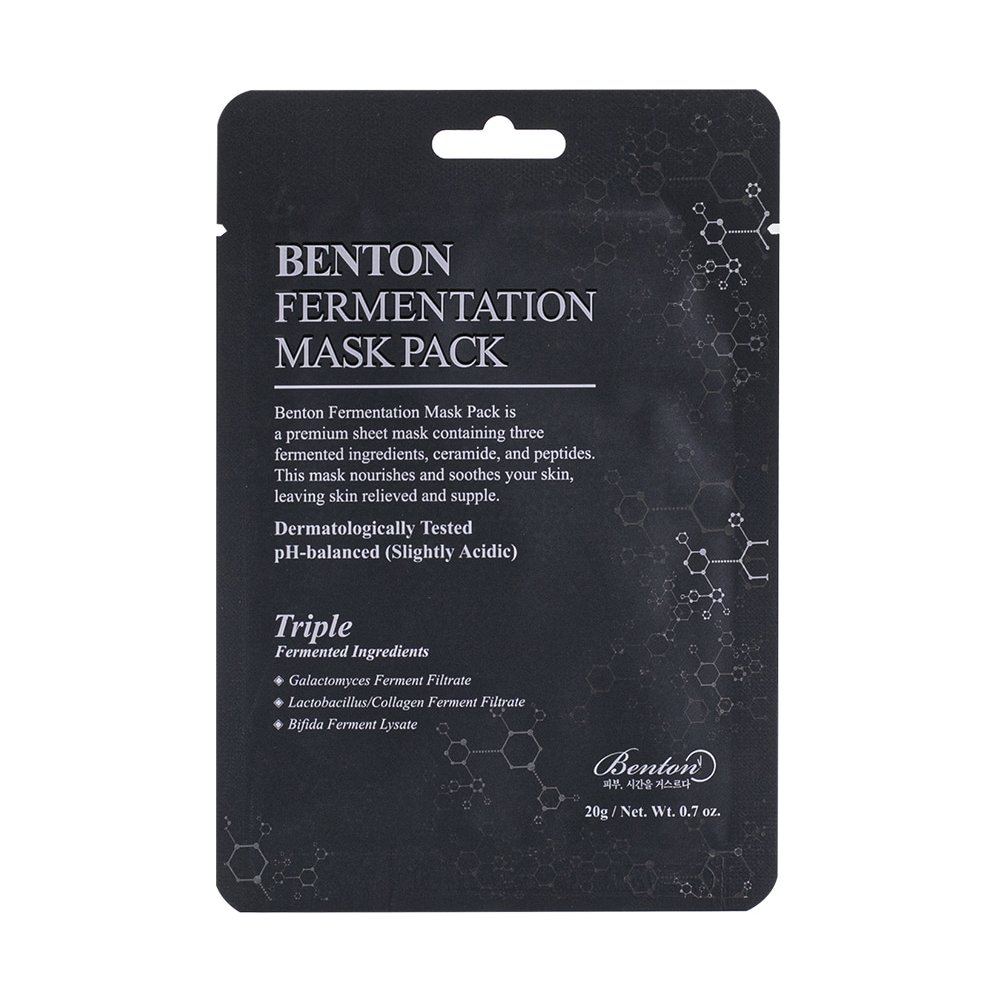 Відновлювальна маска з ферментованими компонентами та пептидами BENTON Fermentation Mask 20 г x 1 шт - основне фото