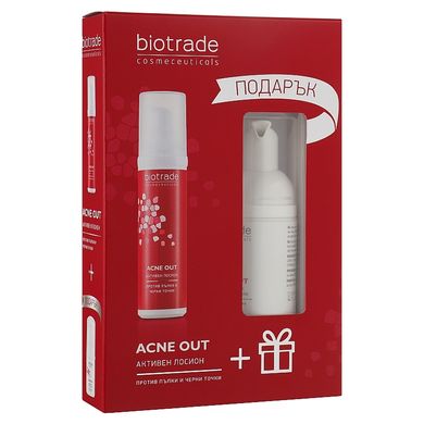 Набір: активний лосьйон + очищувальна пінка Biotrade Acne Out Kit - основне фото