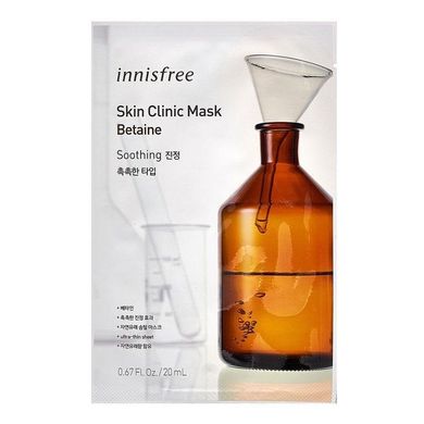 Успокаивающая тканевая маска с бетаином Innisfree Skin Clinic Mask Betaine 20 мл - основное фото