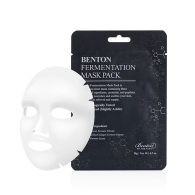 Відновлювальна маска з ферментованими компонентами та пептидами BENTON Fermentation Mask 20 г x 1 шт - основне фото