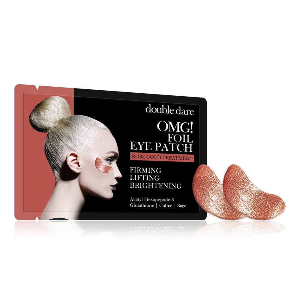 Тонізуючі патчі з гексапептидами Double Dare OMG! Foil Eye Patch Rose Gold Treatment 6 г - основне фото