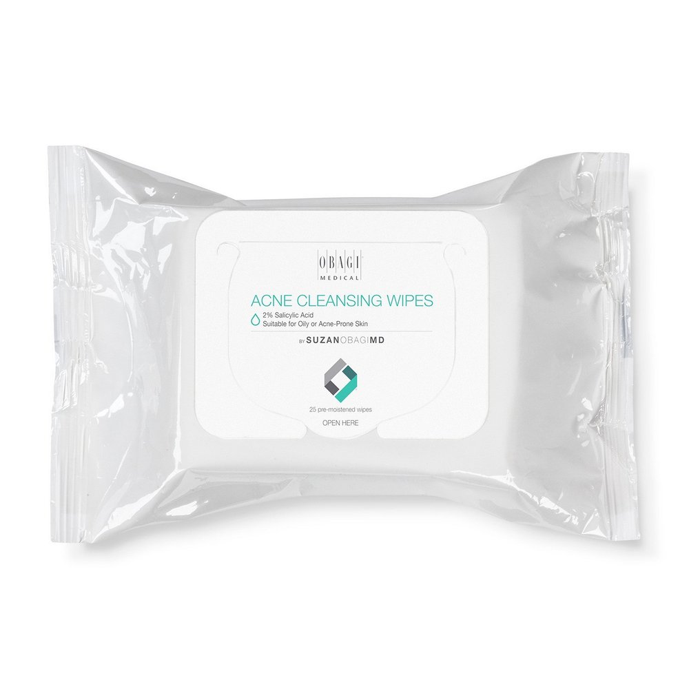 Очищающие салфетки для жирной и проблемной кожи Obagi SUZAN OBAGI MD Acne Cleansing Wipes 25 шт - основное фото