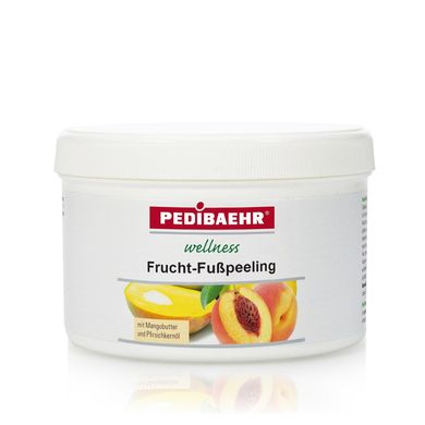 Фруктовий пілінг для ніг з олією манго та персика Baehr Pedibaehr Frucht-Fusspeeling mit Mangobutter und Pfirsichkernöl 450 мл - основне фото