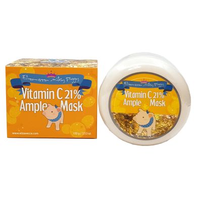 Разогревающая маска для лица с витамином С Elizavecca Milky Piggy Vitamin C 21% Ampoule Mask 100 мл - основное фото