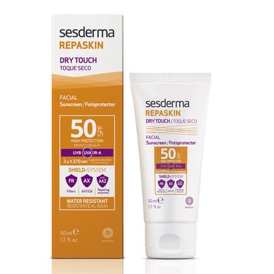 Сонцезахисний крем-гель Sesderma Repaskin Dry Touch Facial SPF 50 50 мл - основне фото