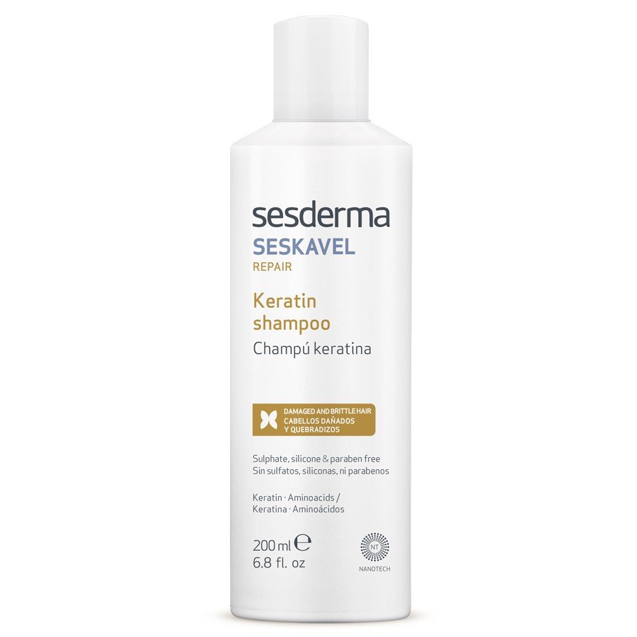 Відновлювальний шампунь із кератином Sesderma Seskavel Repair Keratin Shampoo 200 мл - основне фото