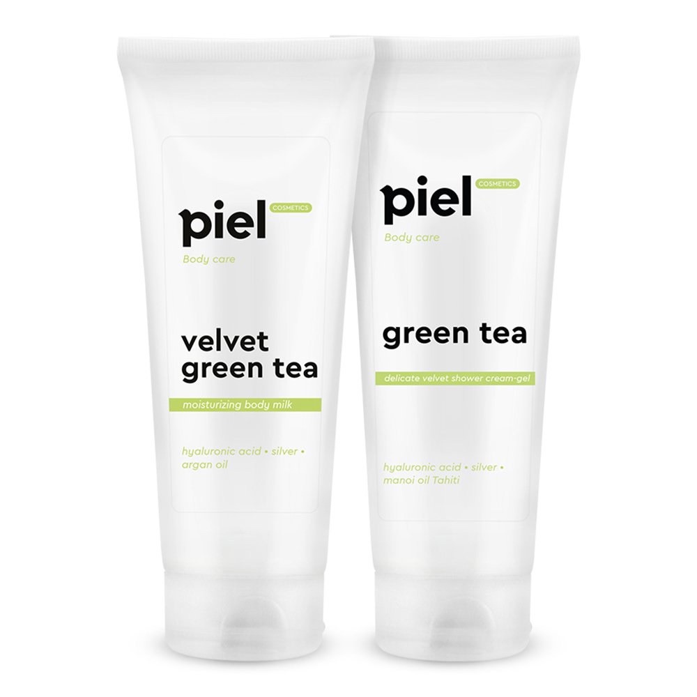 Доглядовий набір для тіла Piel Cosmetics Body Care Complex: Velvet Green Tea Cleansing And Body Skin Care - основне фото