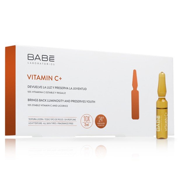 Ампули-концентрат для депігментації з антиоксидантним ефектом BABE Laboratorios Ampule-Solution Vitamin C+ 10x2 мл - основне фото