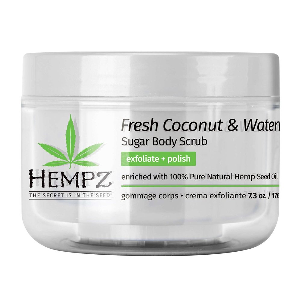 Цукровий скраб для тіла «Кокос-Кавун» HEMPZ Fresh Coconut & Watermelon Herbal Sugar Body Scrub 176 г - основне фото