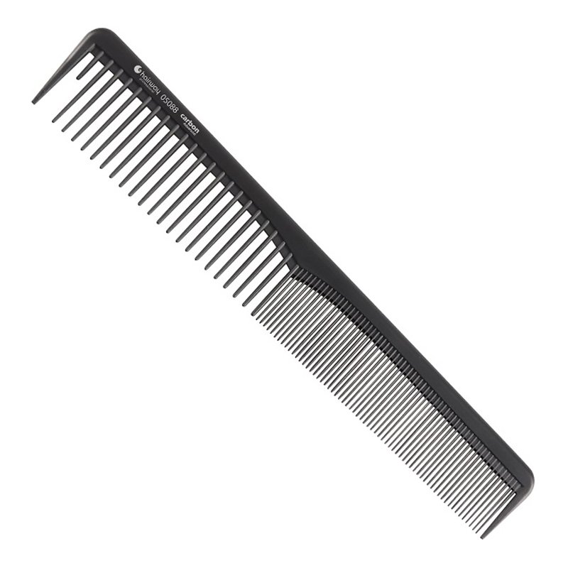 Чёрная карбоновая гипоаллергенная расчёска Hairway Haircomb Carbon Advanced 05088 180 мм - основное фото