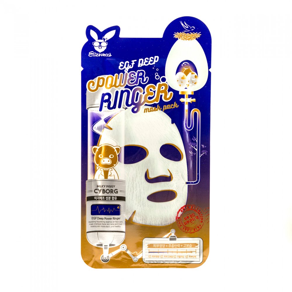 Омолоджувальна тканинна маска Elizavecca EGF Deep Power Ringer Mask Pack 23 мл - основне фото