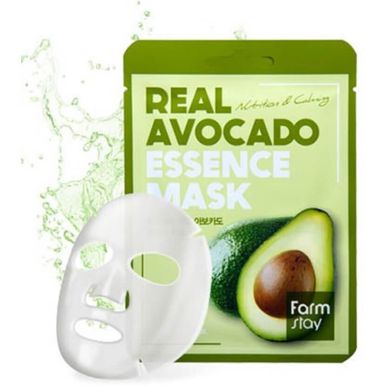 Зволожувальна тканинна маска з екстрактом авокадо Farmstay Real Avocado Essence Mask 23 мл - основне фото