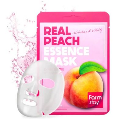 Тканевая маска с экстрактом персика Farmstay Real Peach Essence Mask 23 мл - основное фото
