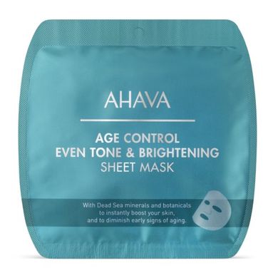 Освітлювальна омолоджувальна тканинна маска Ahava Age Control Even Tone & Brightening Sheet Mask 17 г - основне фото