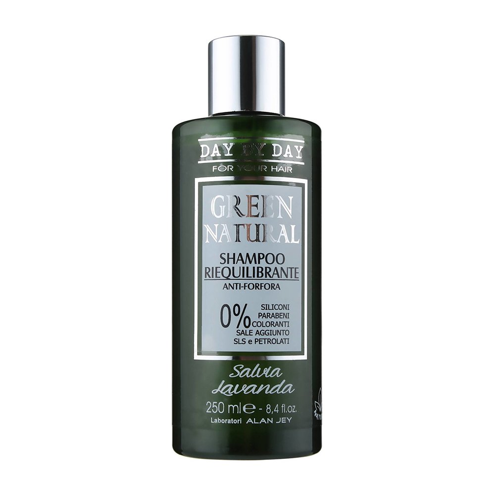Ребалансувальний шампунь проти лупи Alan Jey Green Natural Shampoo Riequilibrante 250 мл - основне фото