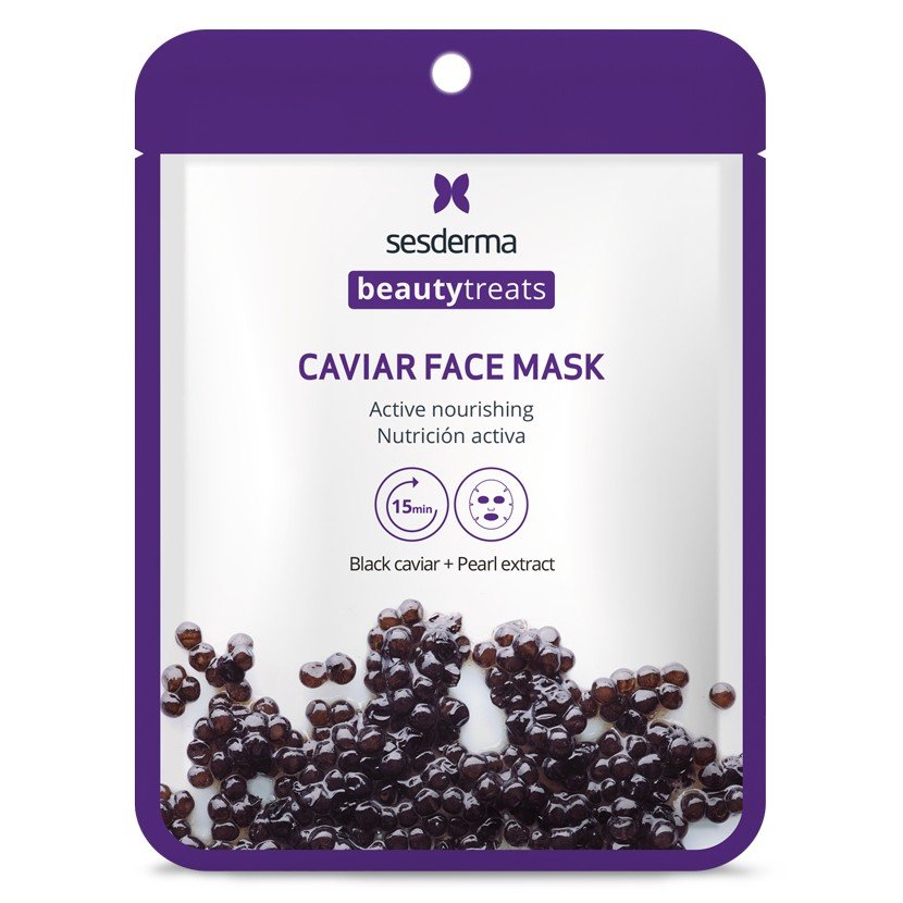 Живильна тканинна маска Sesderma Beauty Treats Black Caviar Face Mask 1 шт - основне фото