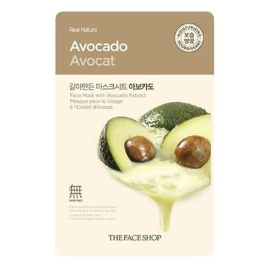 Маска з екстрактом авокадо THE FACE SHOP Real Nature Mask Sheet Avocado 20 г - основне фото